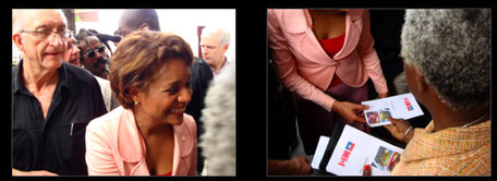 Michaëlle Jean reçoit des informations sur le projet « Leve Figi Bèlè » piloté par la Fondation AfricAméricA Michaëlle Jean reçoit des informations sur le projet « Leve Figi Bèlè » piloté par la Fondation AfricAméricA