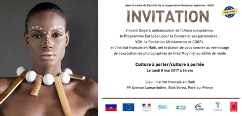 "Culture à porter / Culture à portée" - Vernissage / Défilé de mode, lundi 8 mai 2017, 6h pm, Institut Français en Haïti "Culture à porter / Culture à portée" - Vernissage / Défilé de mode, lundi 8 mai 2017, 6h pm, Institut Français en Haïti