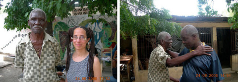 Edgard avec Élodie Barthélémy - Edgard avec Serge Jolimeau / AfricAméricA 2006 (Photos Mireille Aïn)