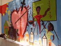 Murale réalisée au Centre AfricAméricA