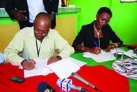 Signature du protocole d'entente entre la Mairie de Port-au-Prince et la KAABÈL Signature du protocole d'entente entre la Mairie de Port-au-Prince et la KAABÈL