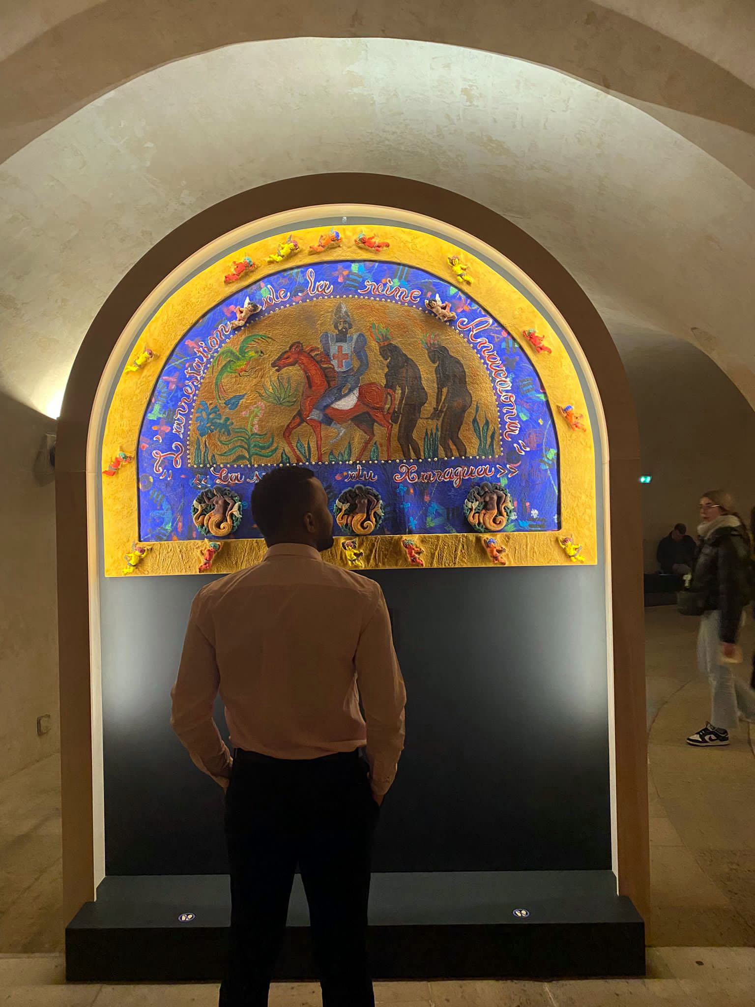 "L'arrestation de la reine Anacaona" de Barbara Prézeau Stephenson au Panthéon à Paris