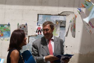 Barbara Prezeau Stephenson, présidente de AfricAméricA, et l'ambassadeur Gossetti de la Délégation de l'Union Européenne