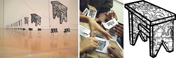 'Line-up on the floor' / Interaction avec les enfants / 'Little gestures'