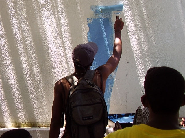 Première étape peindre le fond Première étape peindre le fond