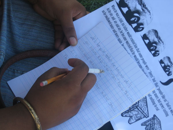 Traduction par Tessa Price Mars du contenu du projet de Christopher Cozier (Trinidad)
