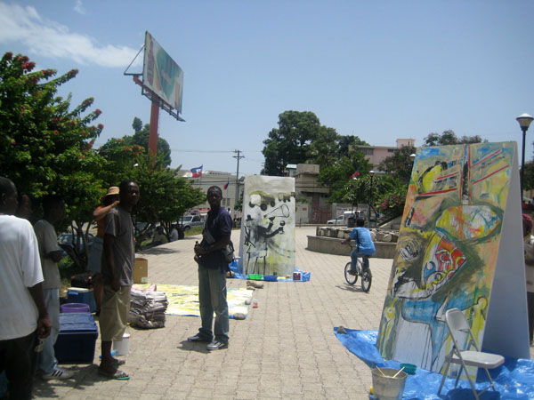 Installation sur la Place du Canapé Vert
