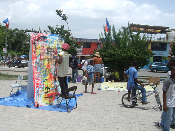 Karim Bléus (Haïti) à l'oeuvre